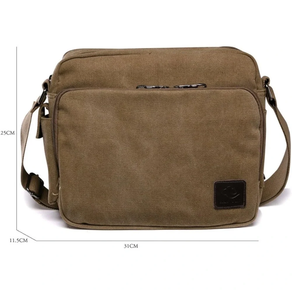 Han Yun Canvas Handbags Shoulder Bag Mens Brown